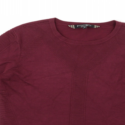 Principles Womens Purple  Knit Pullover Jumper Size 12
