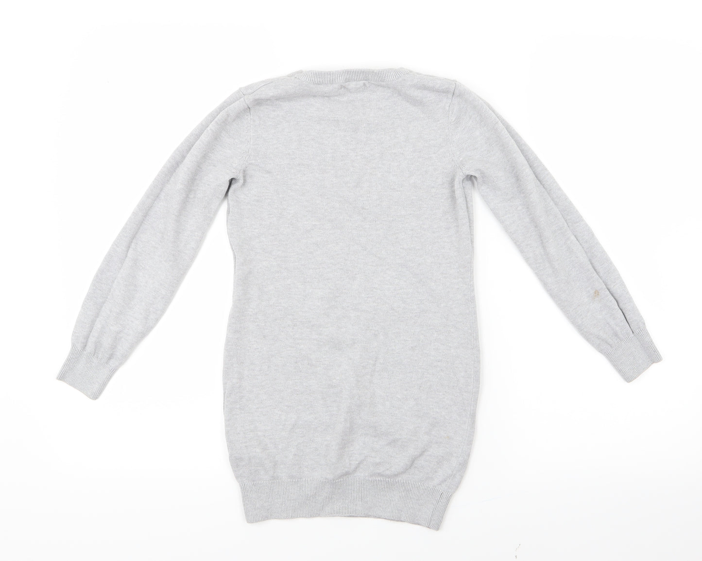 Blue Zoo Girls Grey  Knit Pullover Jumper Size 8-9 Years  - Unicorn