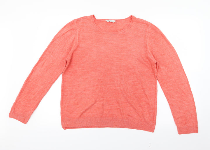 BHS Womens Orange  Knit Pullover Jumper Size 16