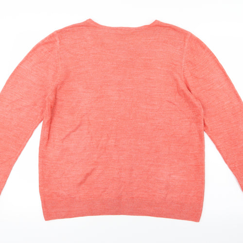 BHS Womens Orange  Knit Pullover Jumper Size 16