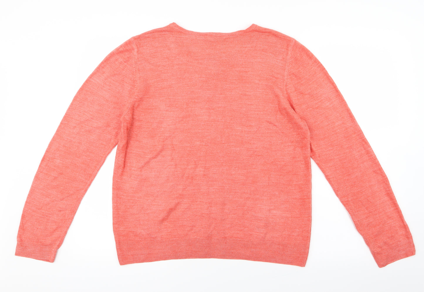 BHS Womens Orange  Knit Pullover Jumper Size 16