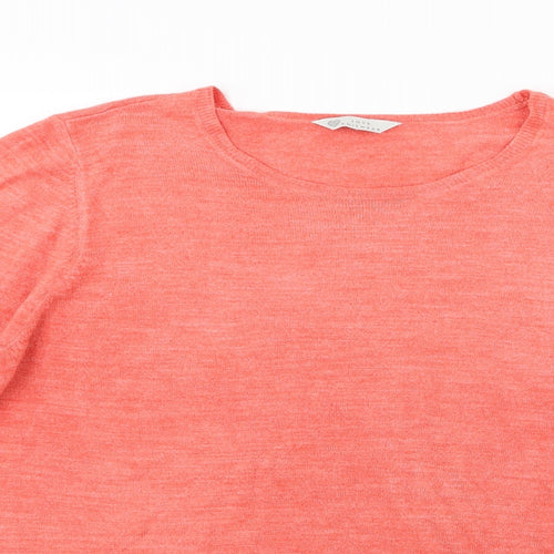 BHS Womens Orange  Knit Pullover Jumper Size 16