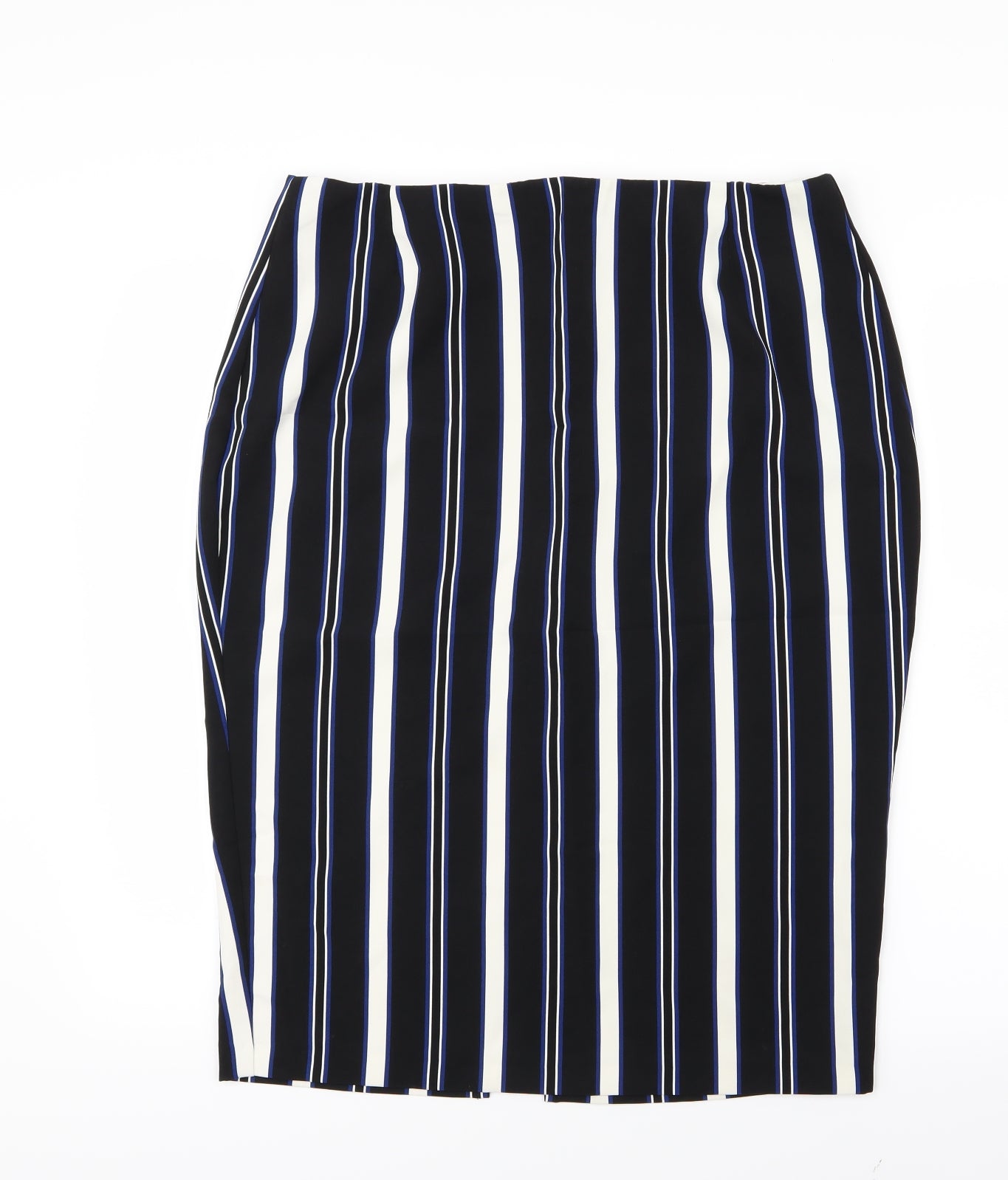 River Island Womens Black Striped  Straight & Pencil Skirt Size 16