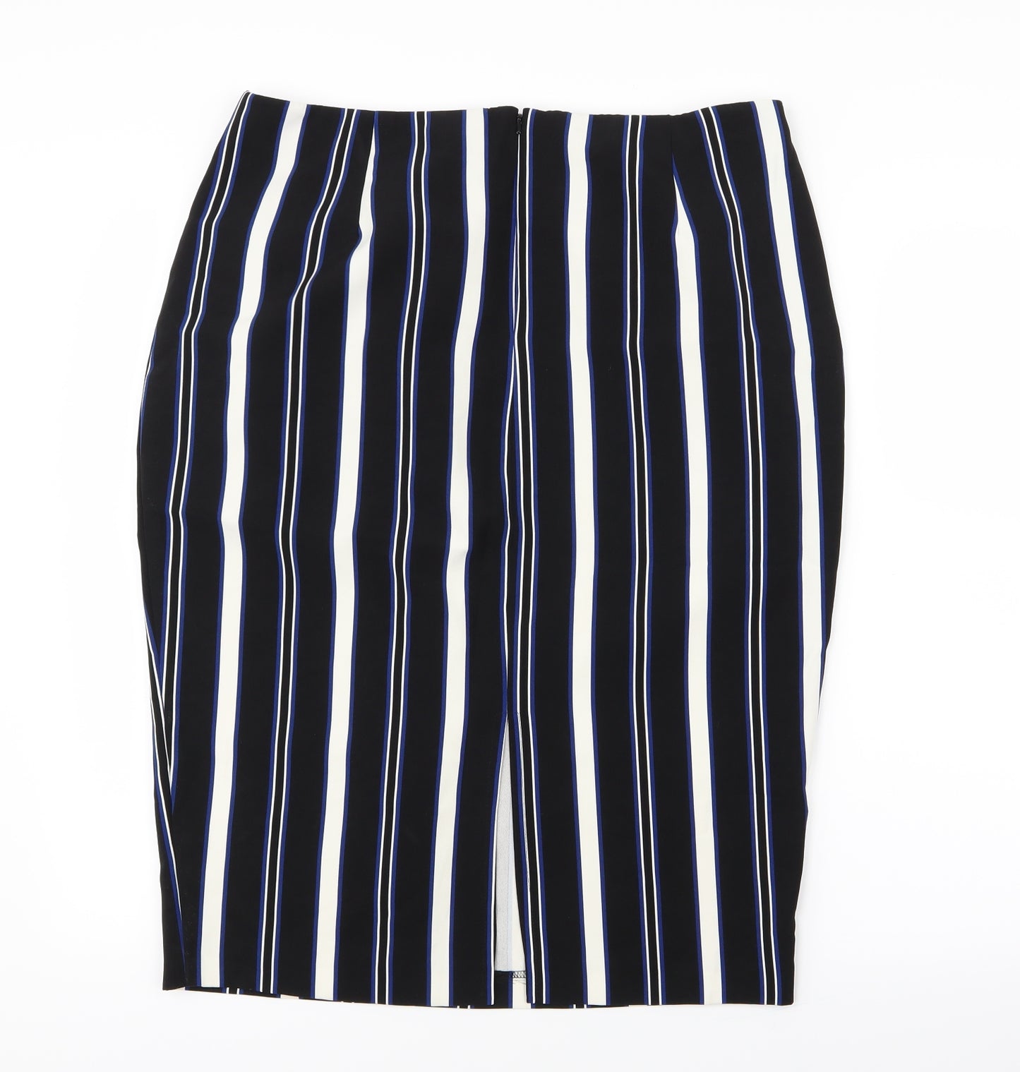 River Island Womens Black Striped  Straight & Pencil Skirt Size 16