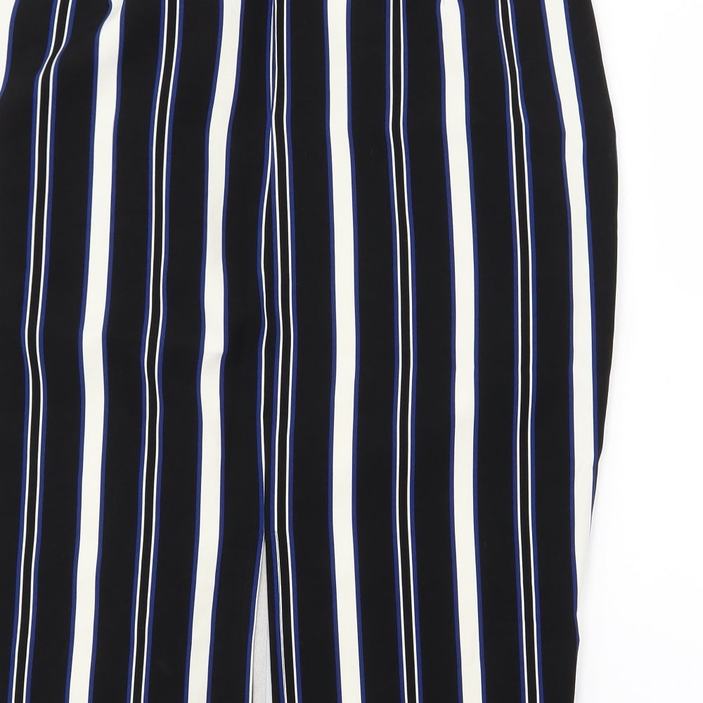 River Island Womens Black Striped  Straight & Pencil Skirt Size 16
