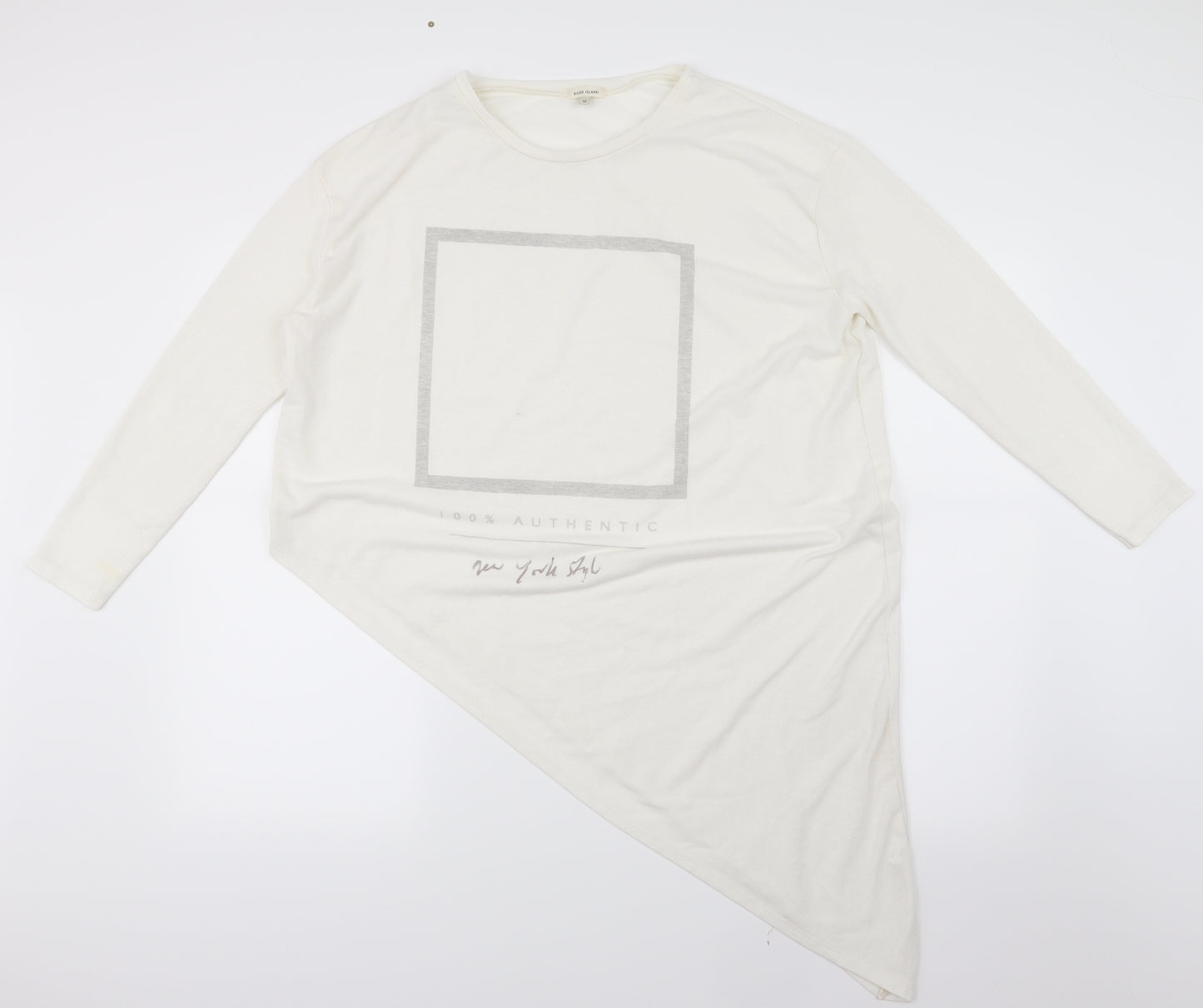 River Island Womens White   Basic T-Shirt Size 12