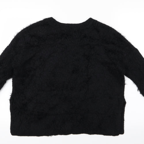 H&M Womens Black  Knit Pullover Jumper Size 10