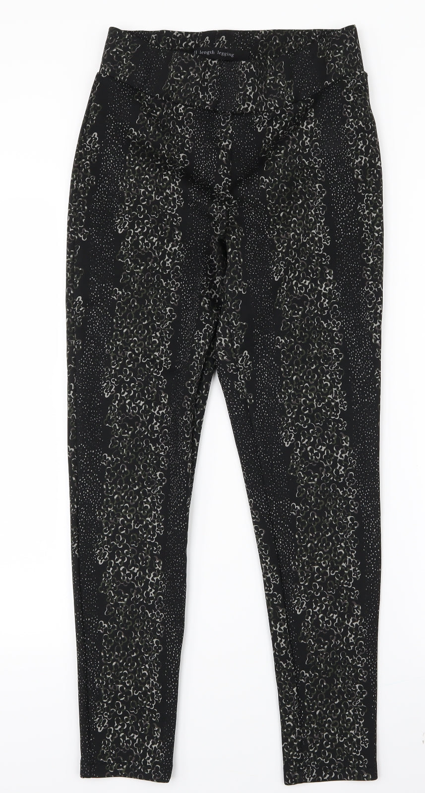 NEXT Womens Black Geometric  Capri Leggings Size 12 L27 in