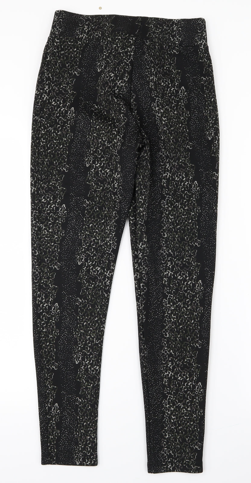 NEXT Womens Black Geometric  Capri Leggings Size 12 L27 in