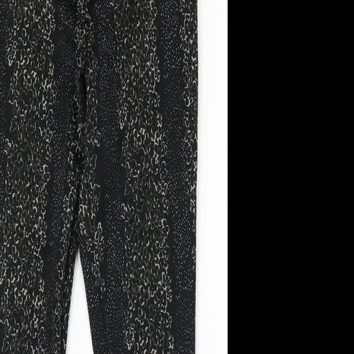 NEXT Womens Black Geometric  Capri Leggings Size 12 L27 in