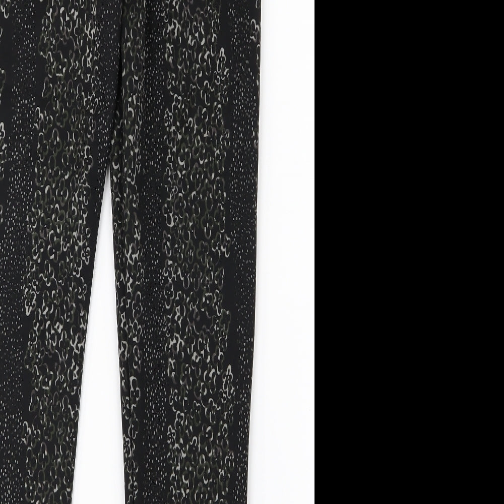 NEXT Womens Black Geometric  Capri Leggings Size 12 L27 in
