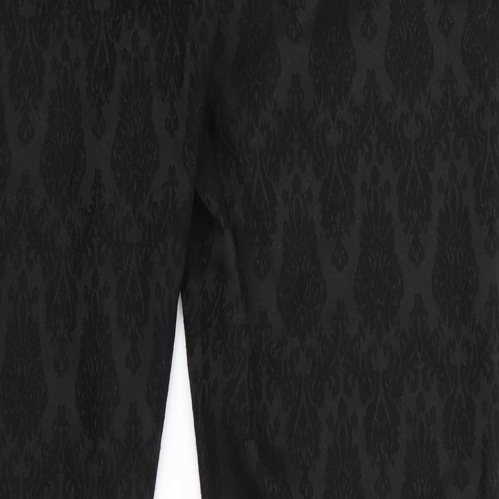 Marks and Spencer Womens Black Geometric  Jegging Jeans Size 16 L31.5 in