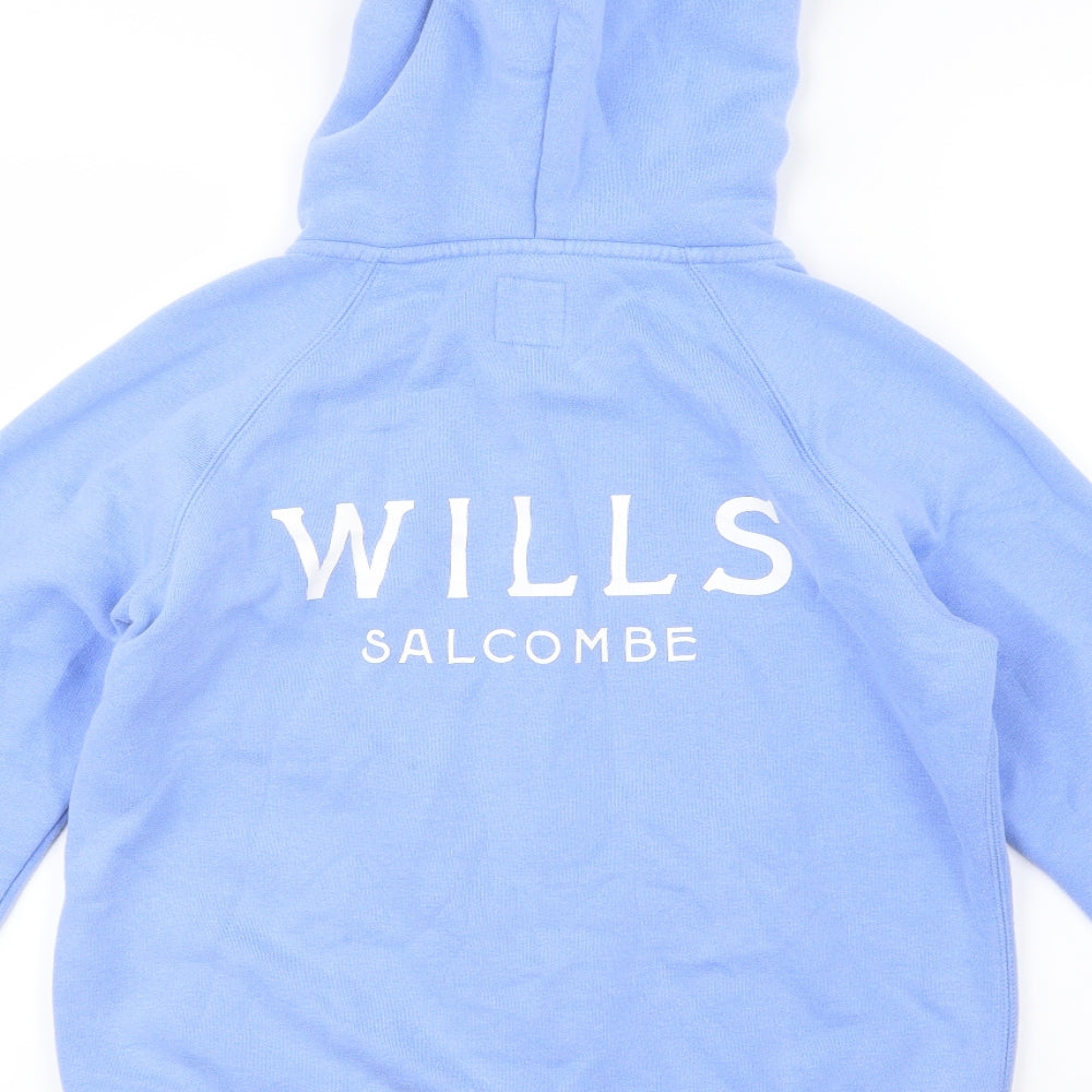 Jack Wills Womens Blue   Full Zip Hoodie Size 10
