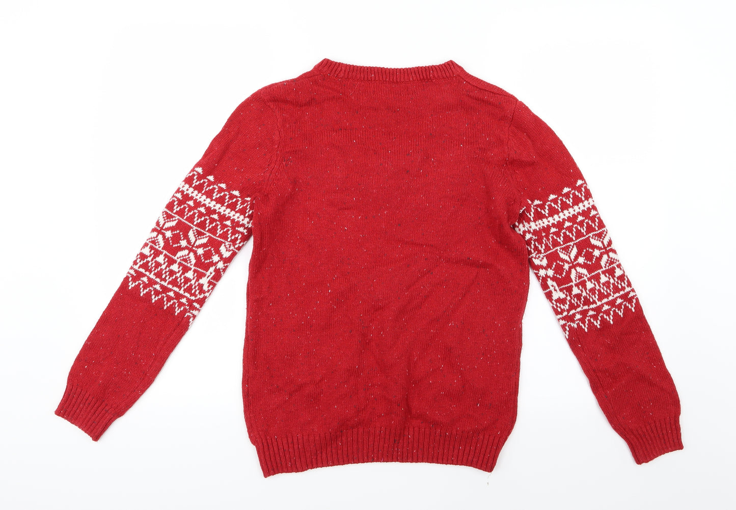 NEXT Boys Red  Knit Pullover Jumper Size 11 Years  - Christmas