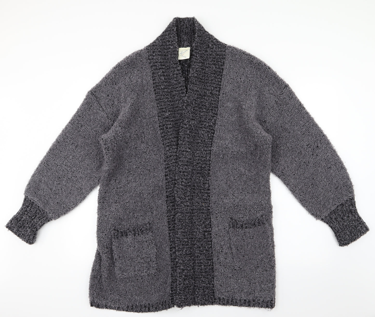 Amani Womens Grey  Knit Cardigan Jumper Size 14