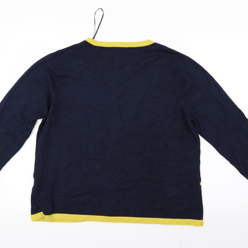Anna Rose Womens Blue  Knit Pullover Jumper Size 2XL