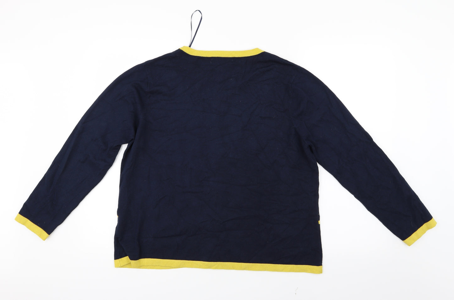 Anna Rose Womens Blue  Knit Pullover Jumper Size 2XL