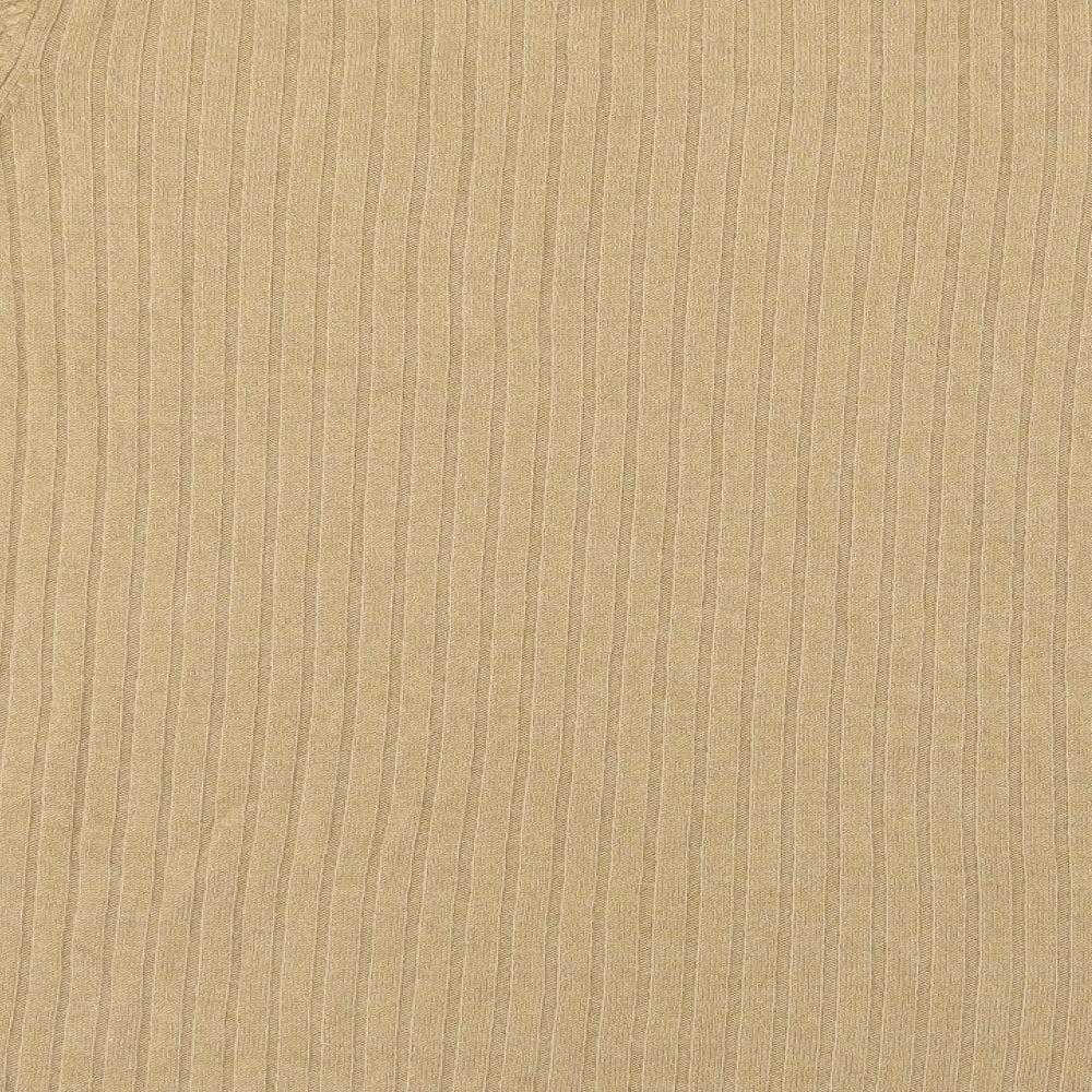 BHS Womens Beige  Knit Basic T-Shirt Size 18