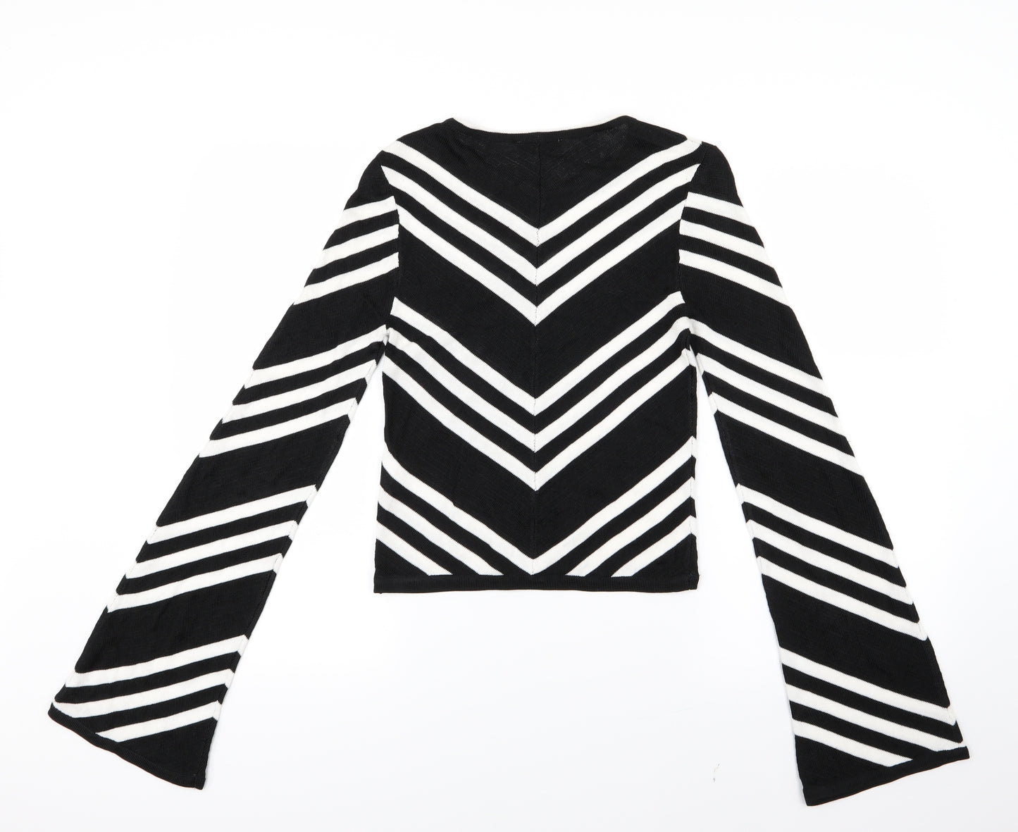Warehouse Womens Black Striped  Basic Blouse Size 6