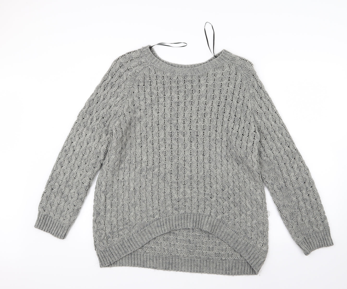 H&M Womens Grey  Knit Pullover Jumper Size 10