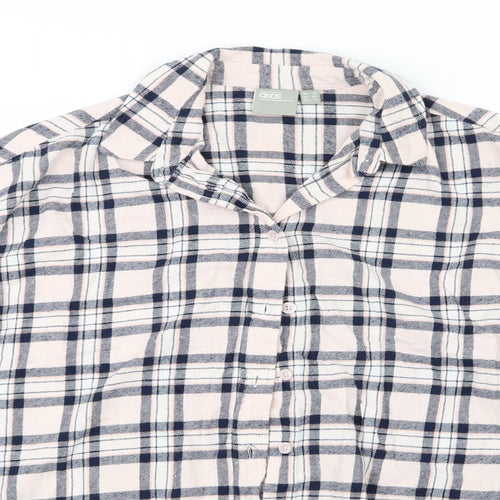 ASOS Womens Pink Check  Basic Button-Up Size 8