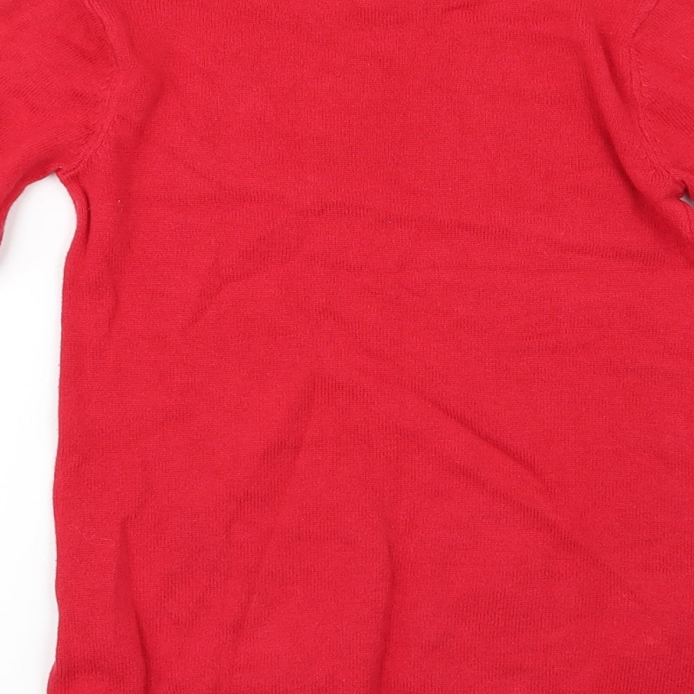 Blue Zoo Girls Red   Jumper Dress  Size 2-3 Years  - Christmas
