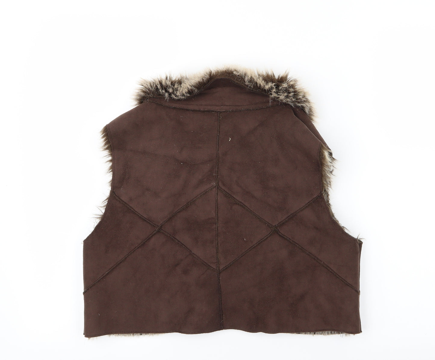 Papaya Womens Brown   Gilet Jacket Size 12