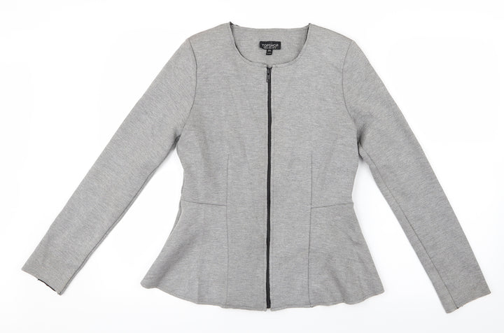 Topshop Womens Grey   Jacket  Size 10