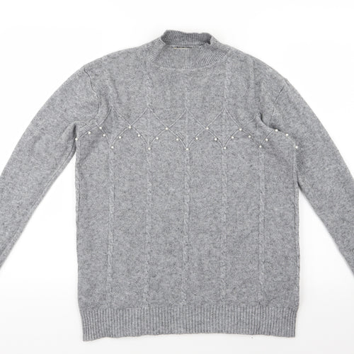 LIN.H.H. Womens Grey  Knit Pullover Jumper Size M