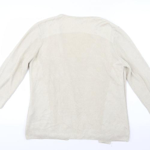 Marks and Spencer Womens Ivory  Knit Pullover Jumper Size 16  - Top and cardigan in one