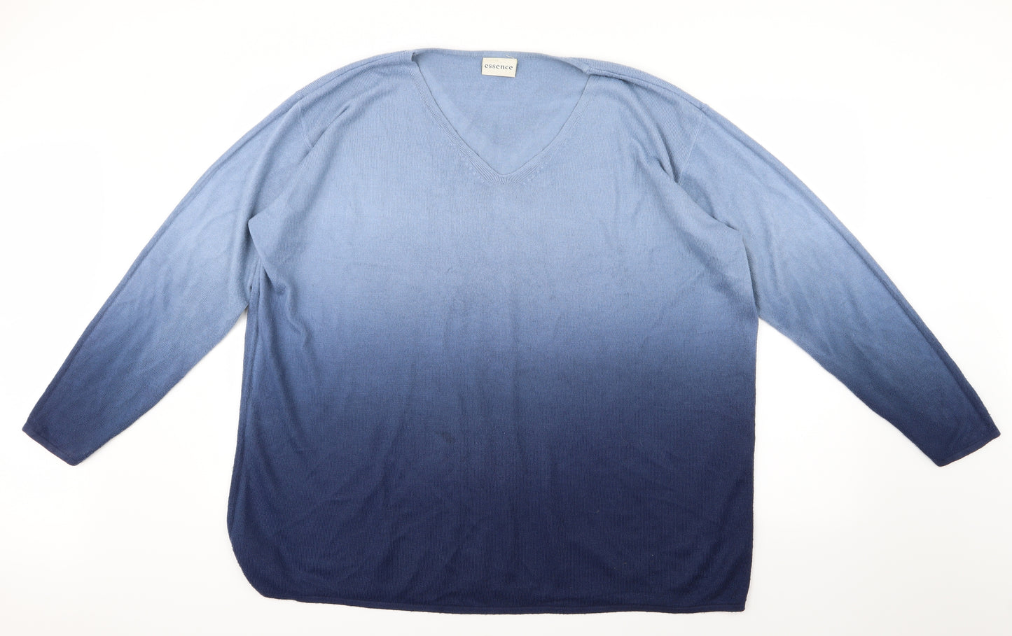 essence Womens Blue  Knit Pullover Jumper Size 18