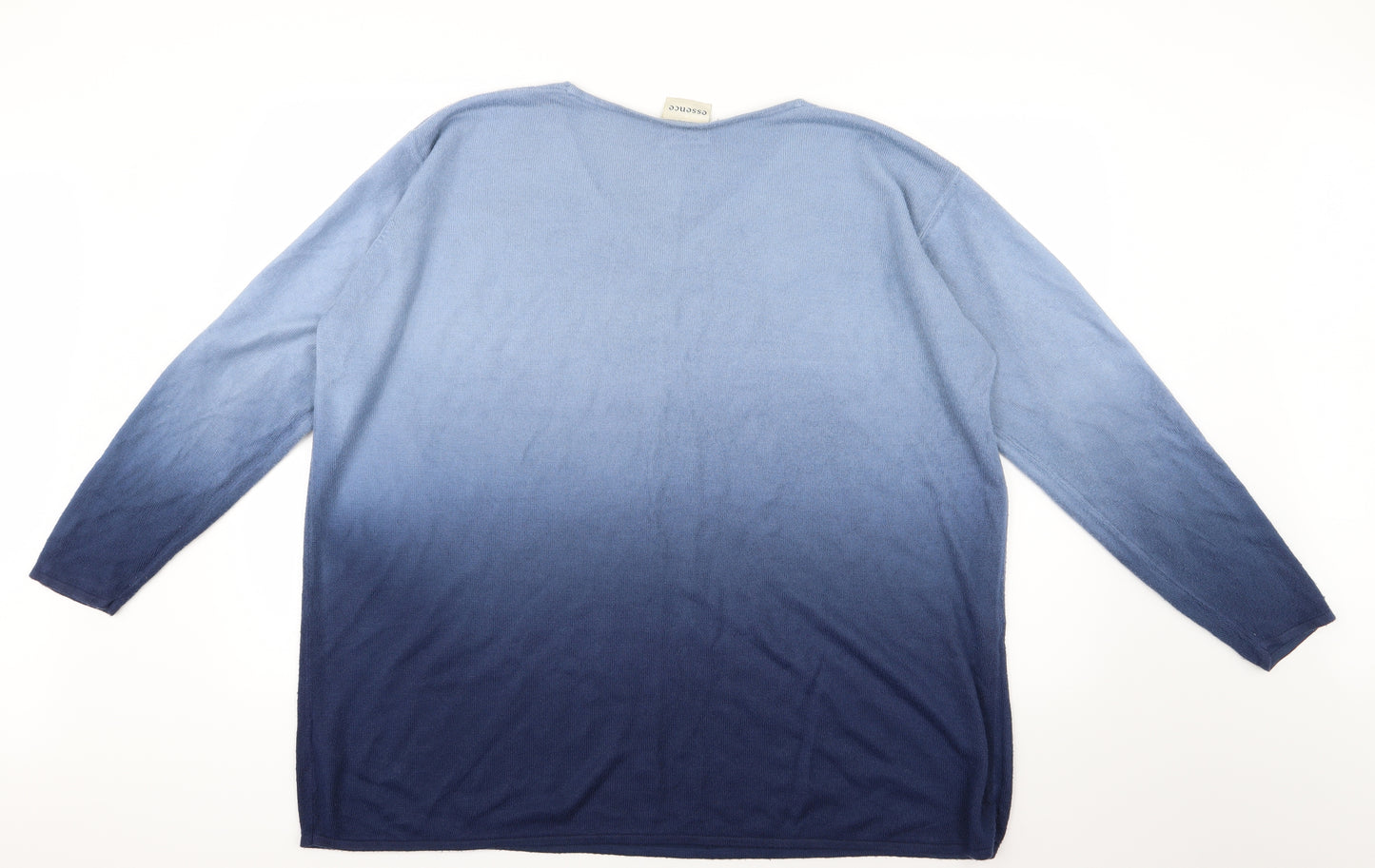 essence Womens Blue  Knit Pullover Jumper Size 18