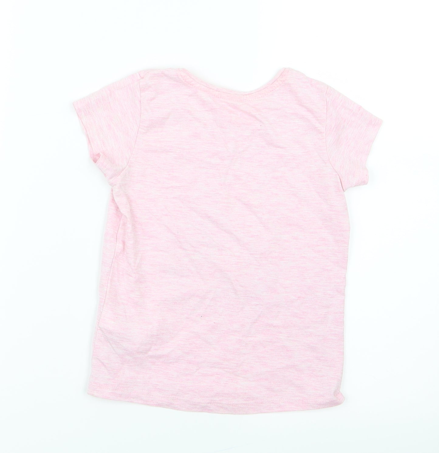 Primark Girls Pink   Basic T-Shirt Size 5-6 Years  - Unicorn