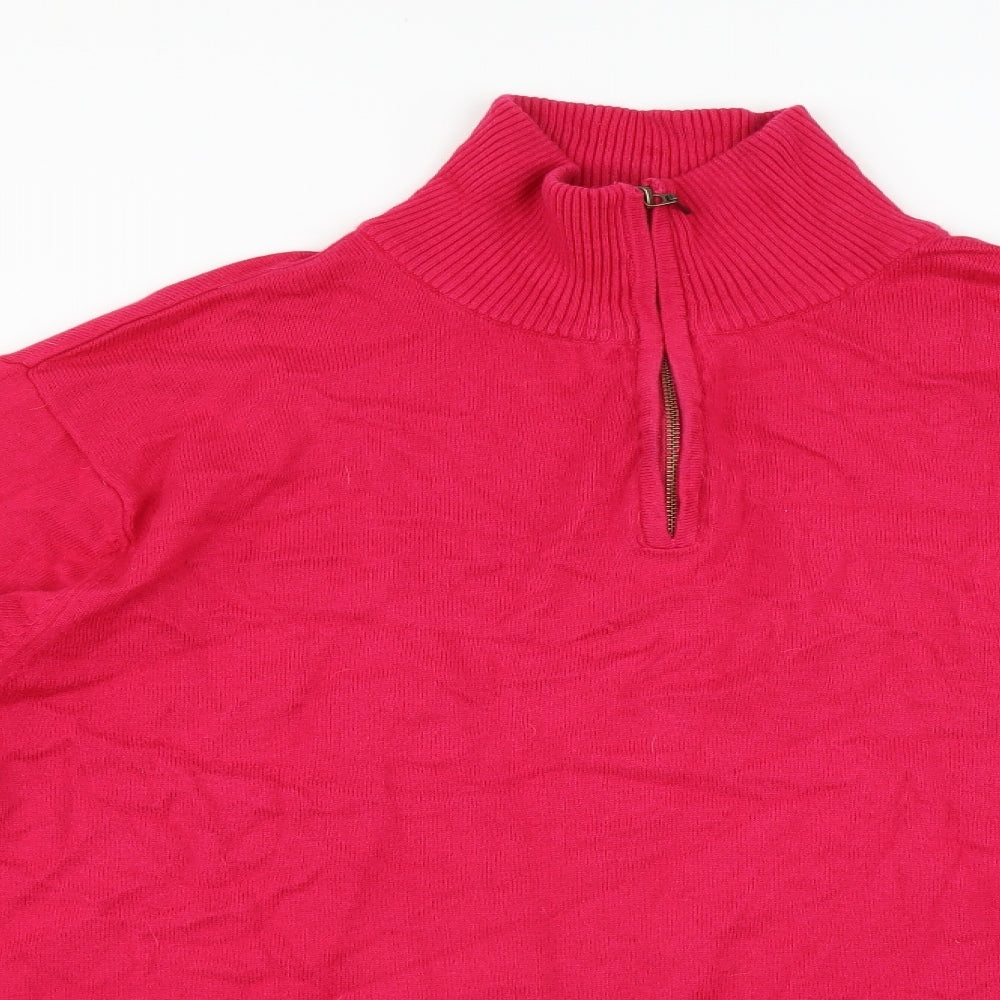 Woolovers Mens Pink   Pullover Jumper Size XL