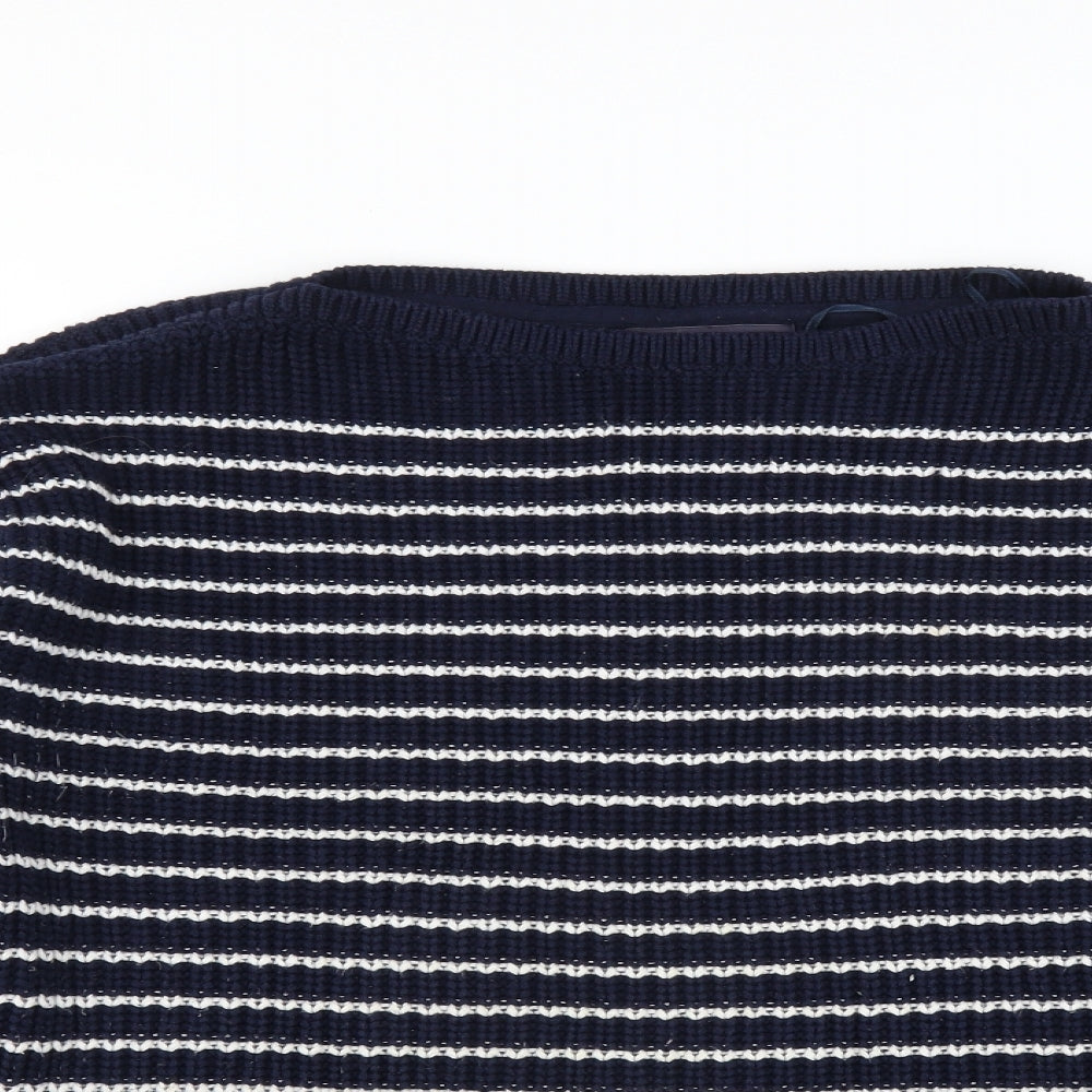 Marks and Spencer Womens Blue Striped  Pullover Jumper Size L