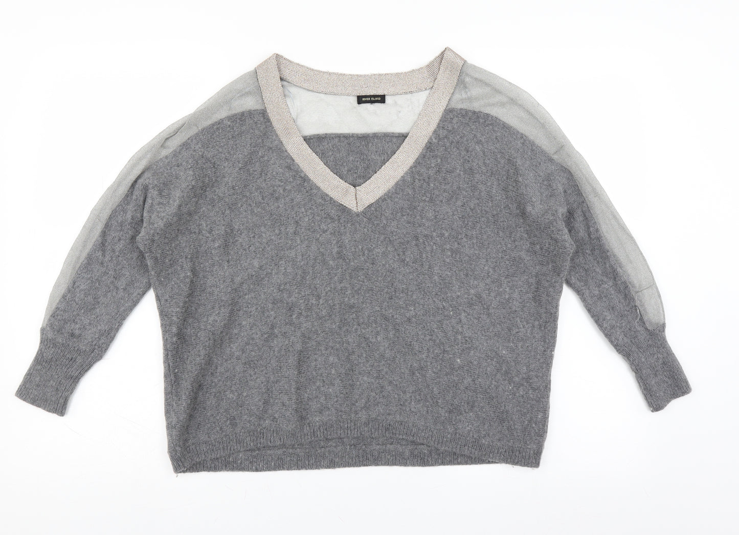 River Island Womens Grey   Pullover Jumper Size 12