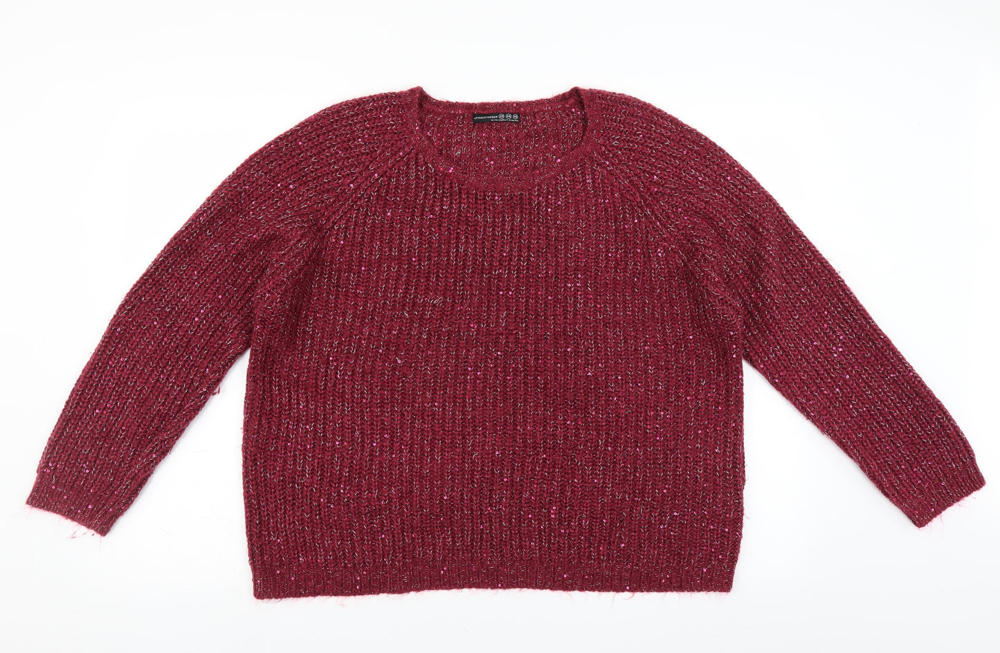 Primark Womens Purple   Pullover Jumper Size 20  - sequins