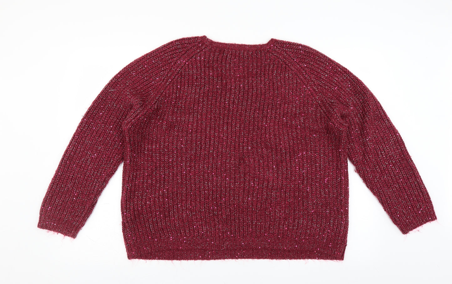 Primark Womens Purple   Pullover Jumper Size 20  - sequins