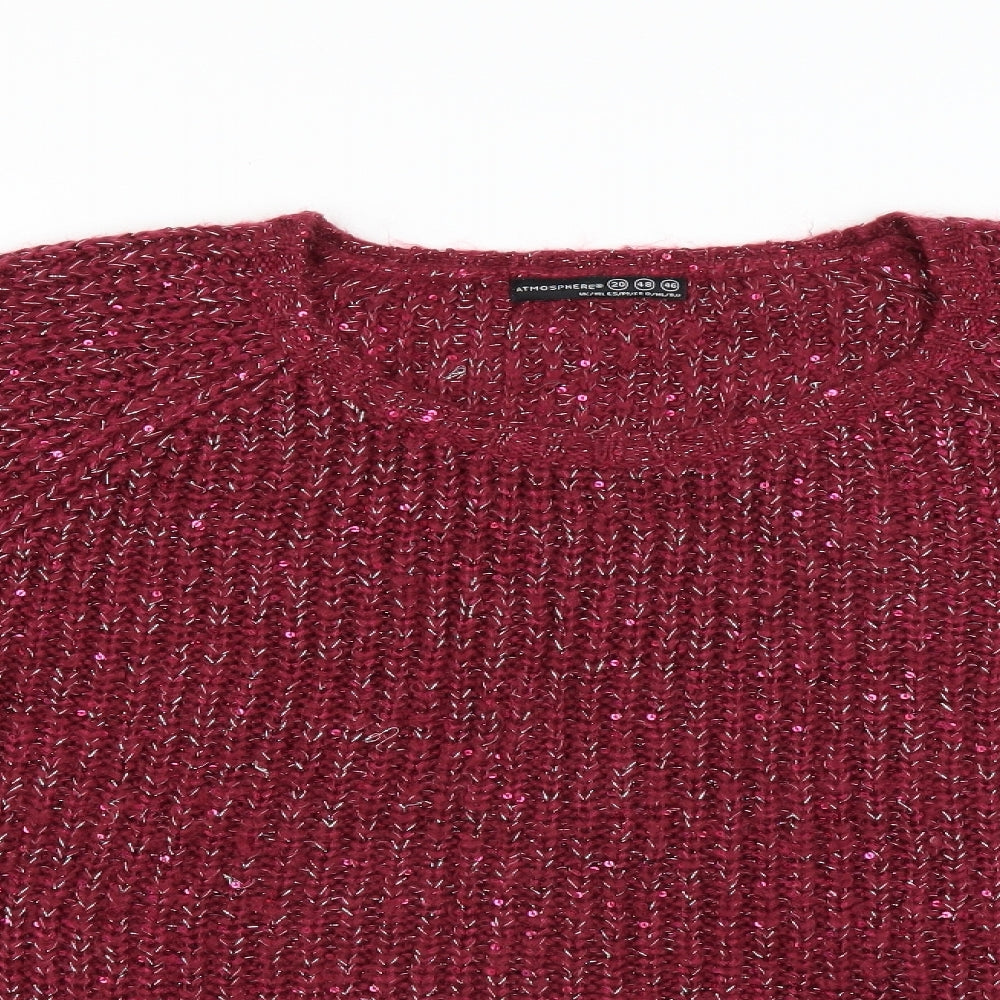 Primark Womens Purple   Pullover Jumper Size 20  - sequins