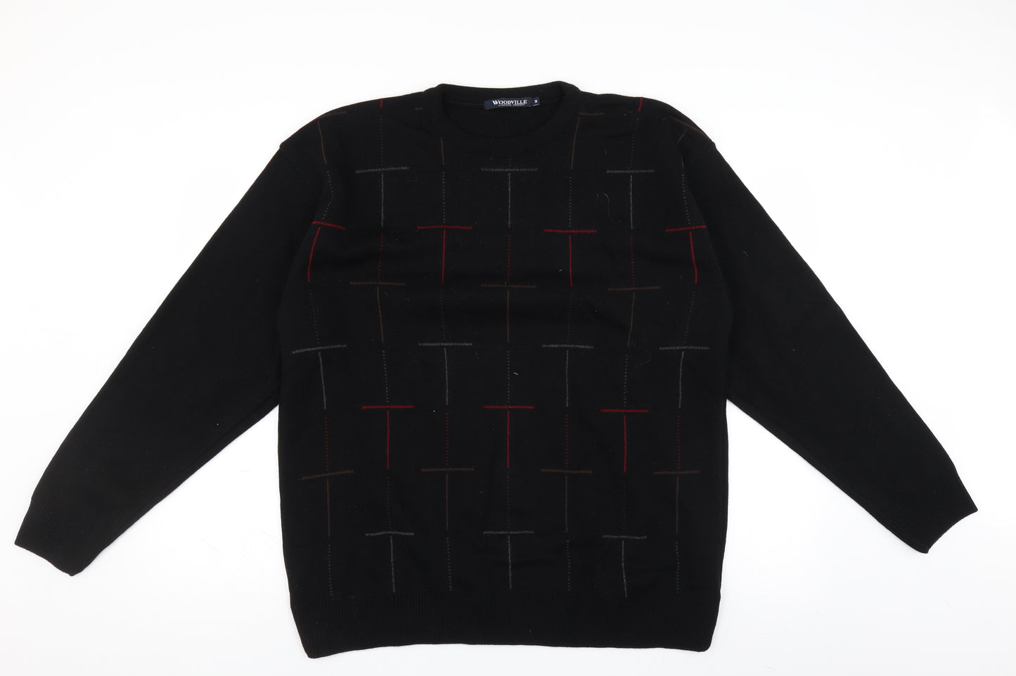 Woodville Mens Black   Pullover Jumper Size M