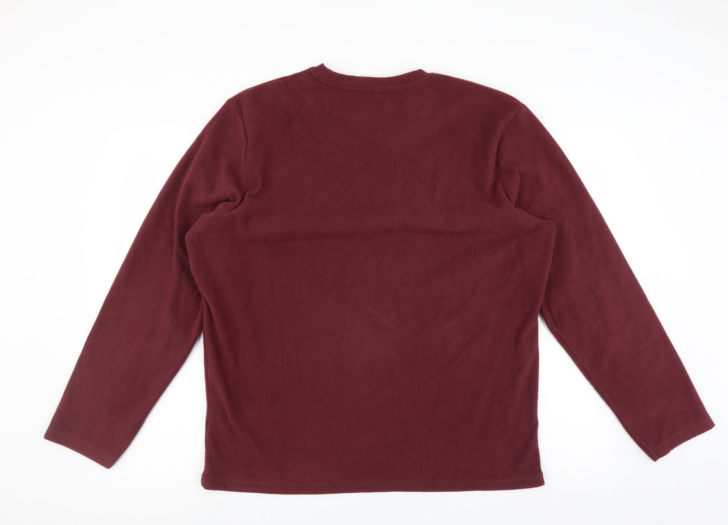 Avenue Mens Purple  Fleece Pullover Jumper Size L