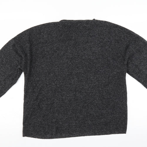 Zara Womens Grey   Pullover Jumper Size S  - Pearl Detail