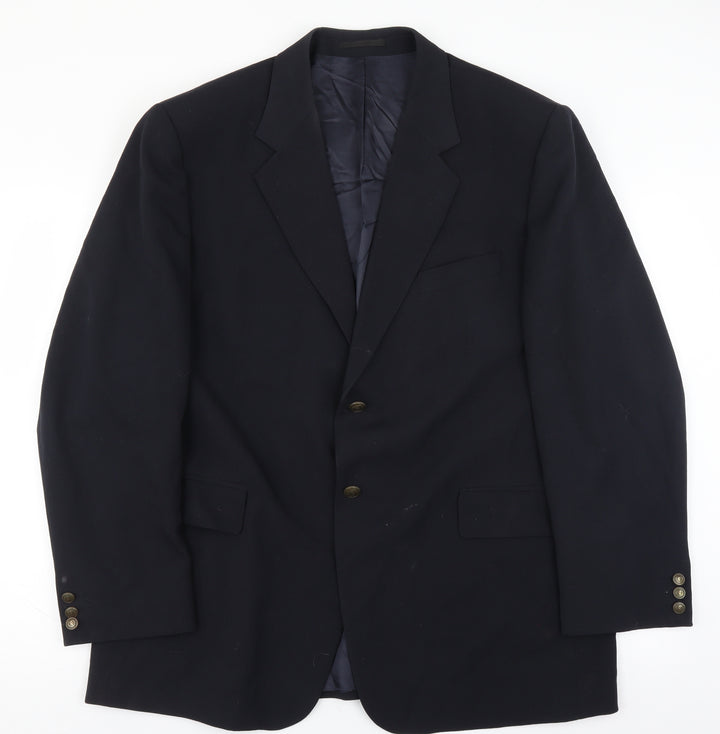 Preworn Mens Blue Jacket Suit Jacket Size 46