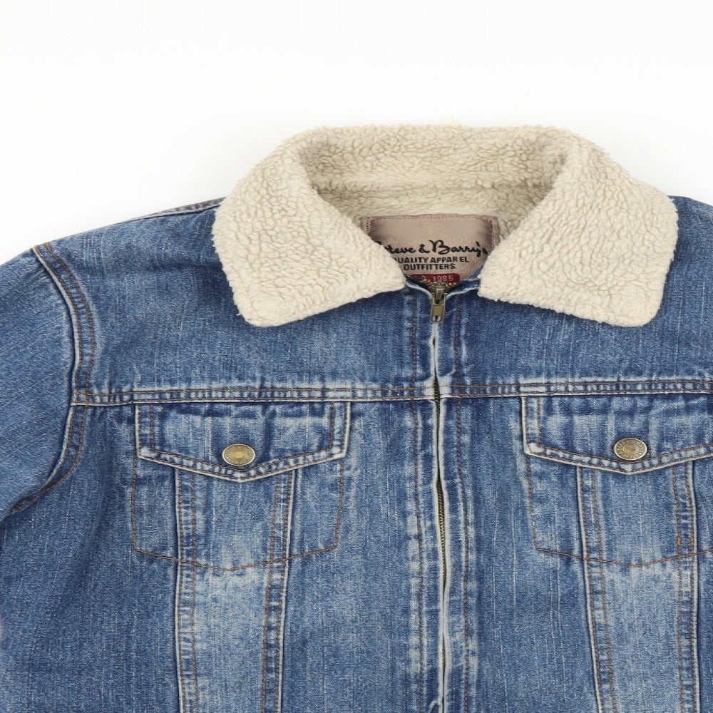 Steve & Barry's Womens Blue  Denim Jacket  Size M  - fleece lined