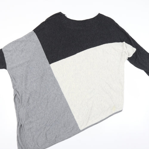 Phase Eight Womens Grey   Pullover Jumper Size L  - Asymmetric Hem