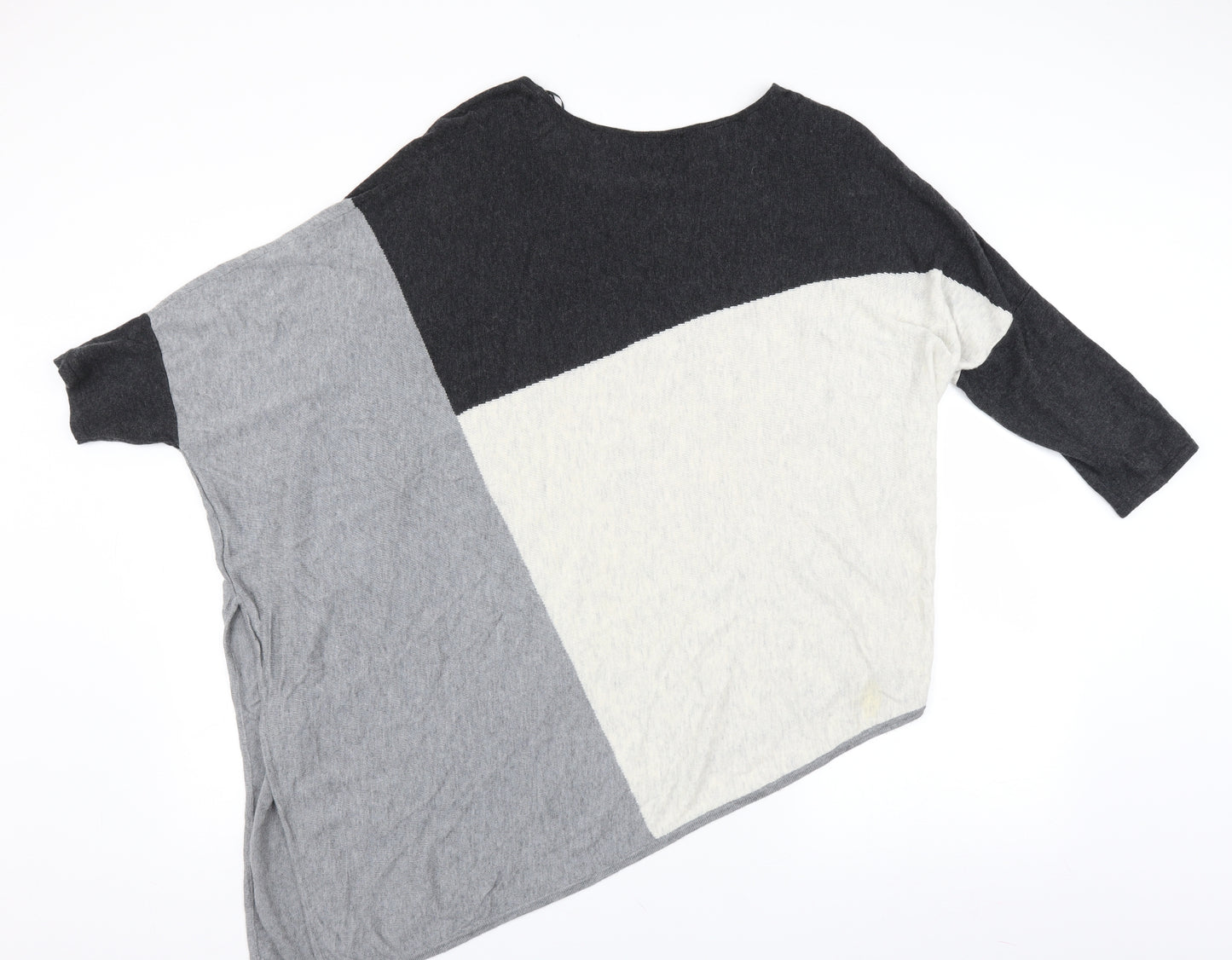 Phase Eight Womens Grey   Pullover Jumper Size L  - Asymmetric Hem