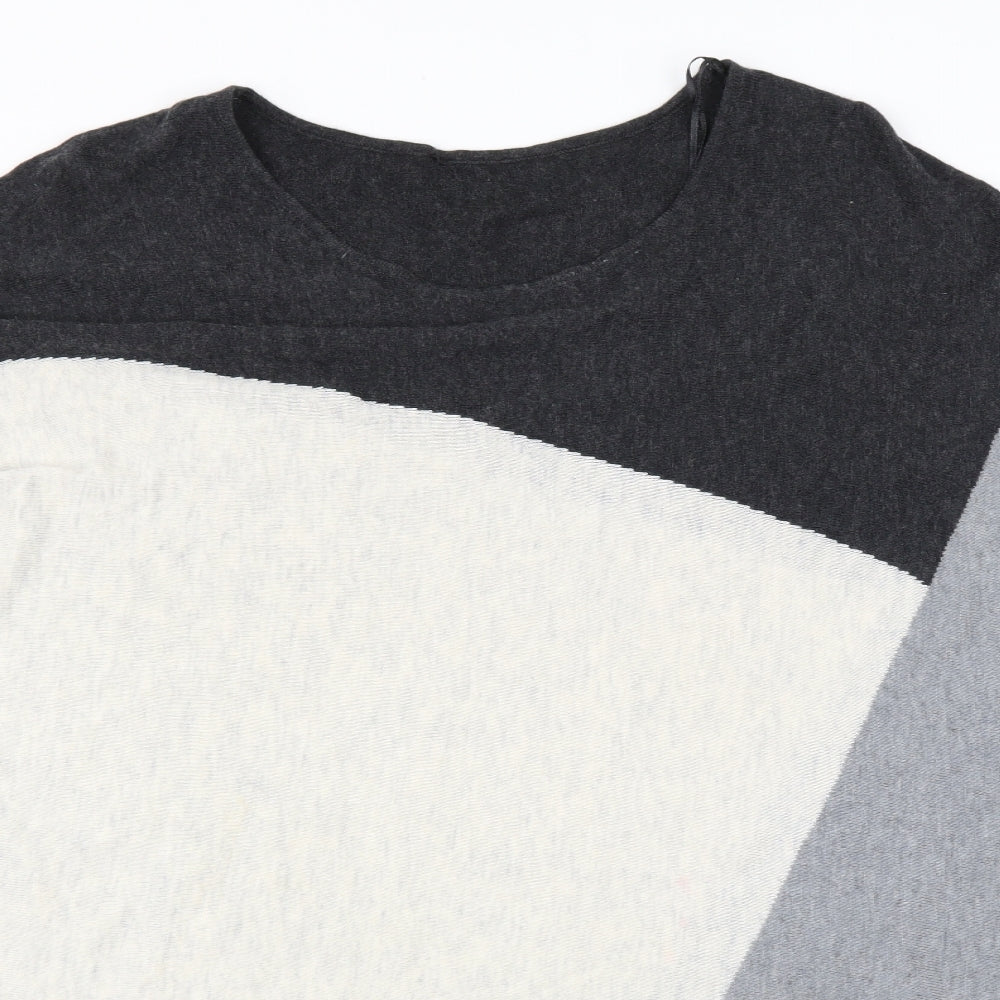 Phase Eight Womens Grey   Pullover Jumper Size L  - Asymmetric Hem