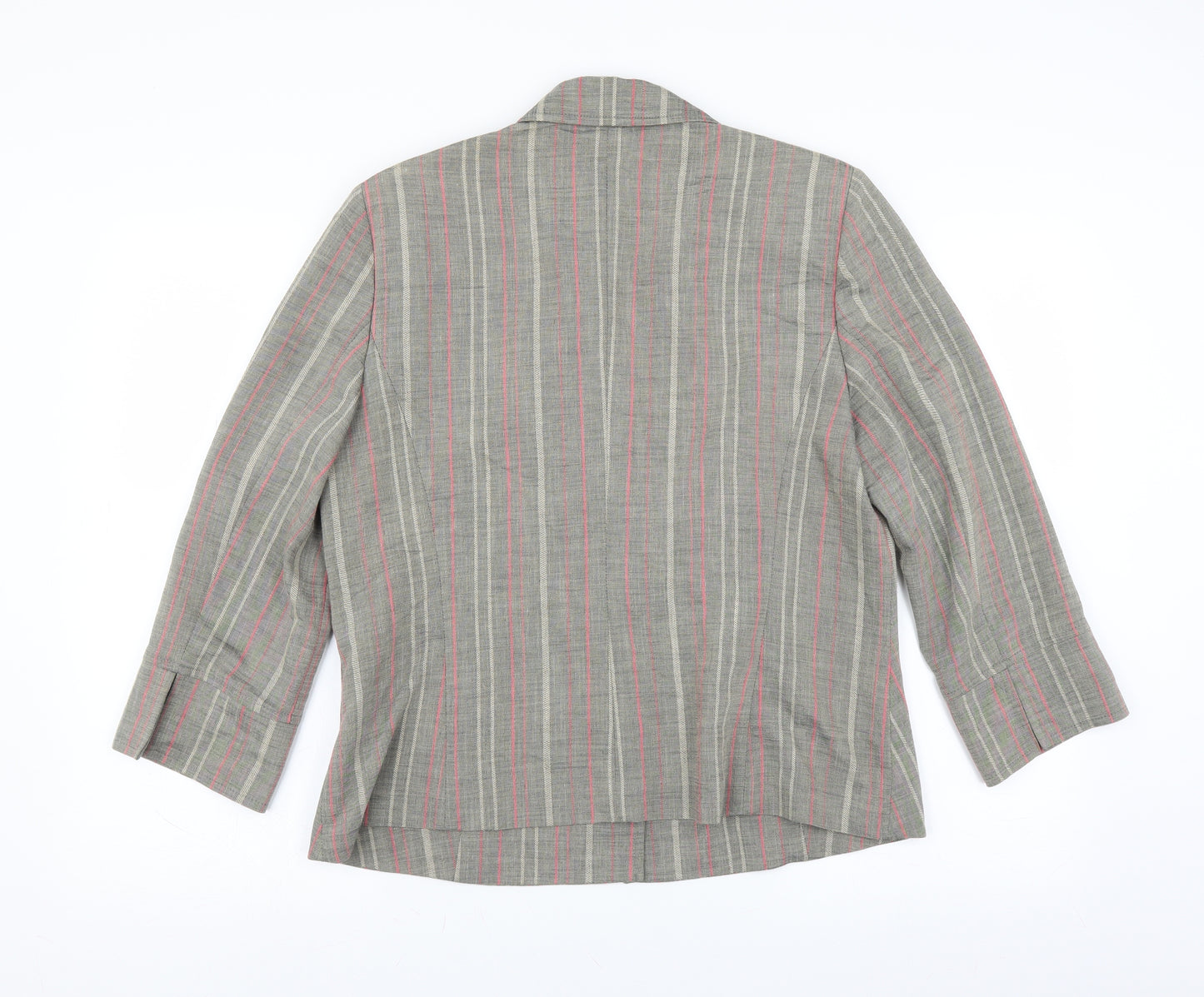 guerral Womens Grey Striped  Basic Blouse Size 16