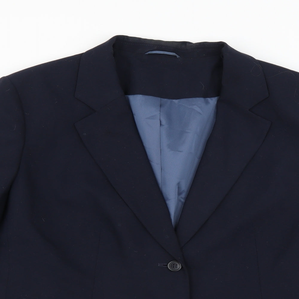 Preworn Mens Blue   Jacket Suit Jacket Size 40