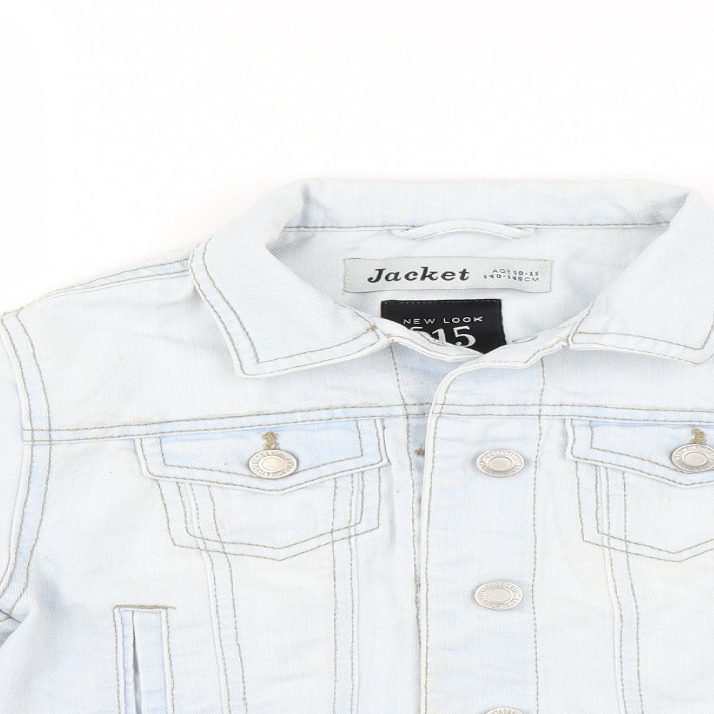 New Look Girls Blue  Denim Jacket  Size 10-11 Years
